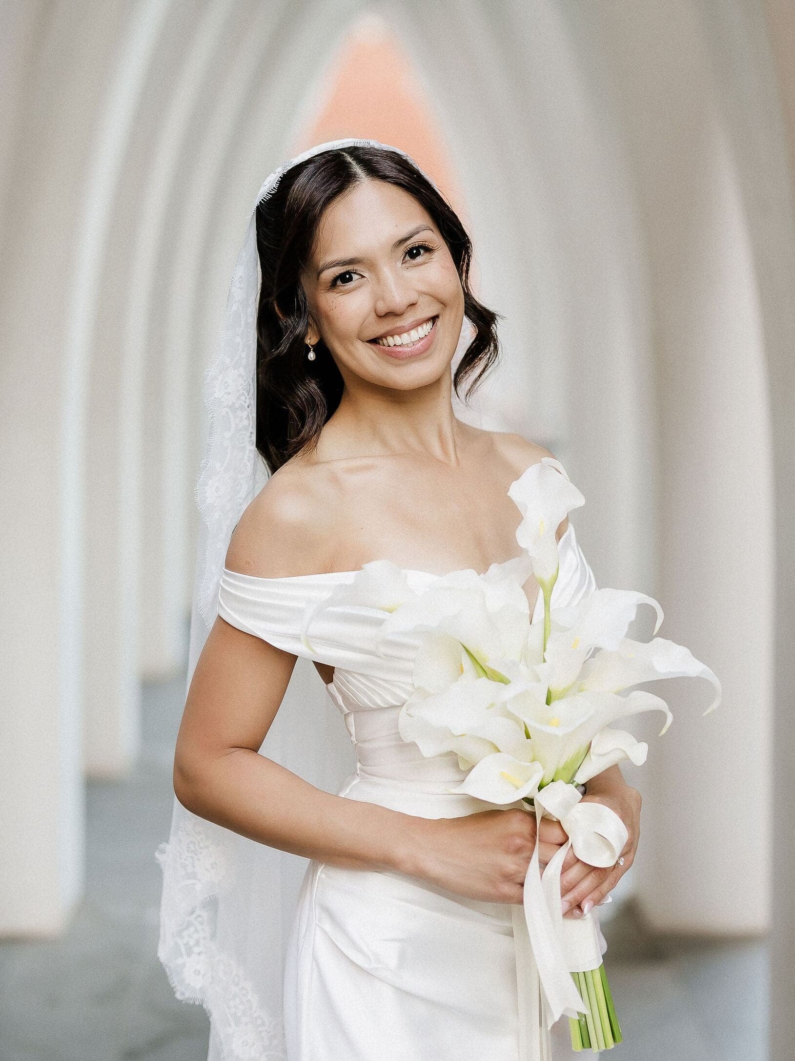 Bridal hair and makeup photographed from every angle